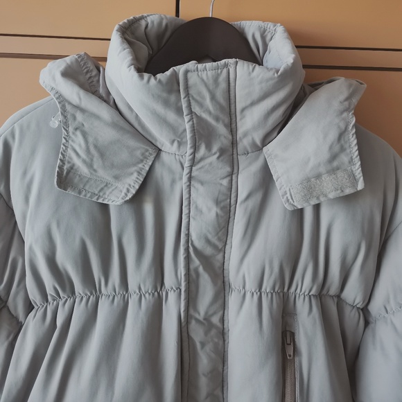 ASOS WHITE boxy puffer jacket with concealed hood (M) - Picture 7 of 15